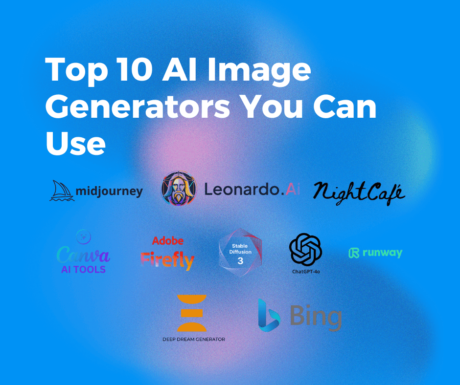 Top 10 AI Image Generators You Can Use