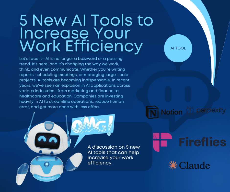 5 New AI Tools to Increase Your Work Efficiency